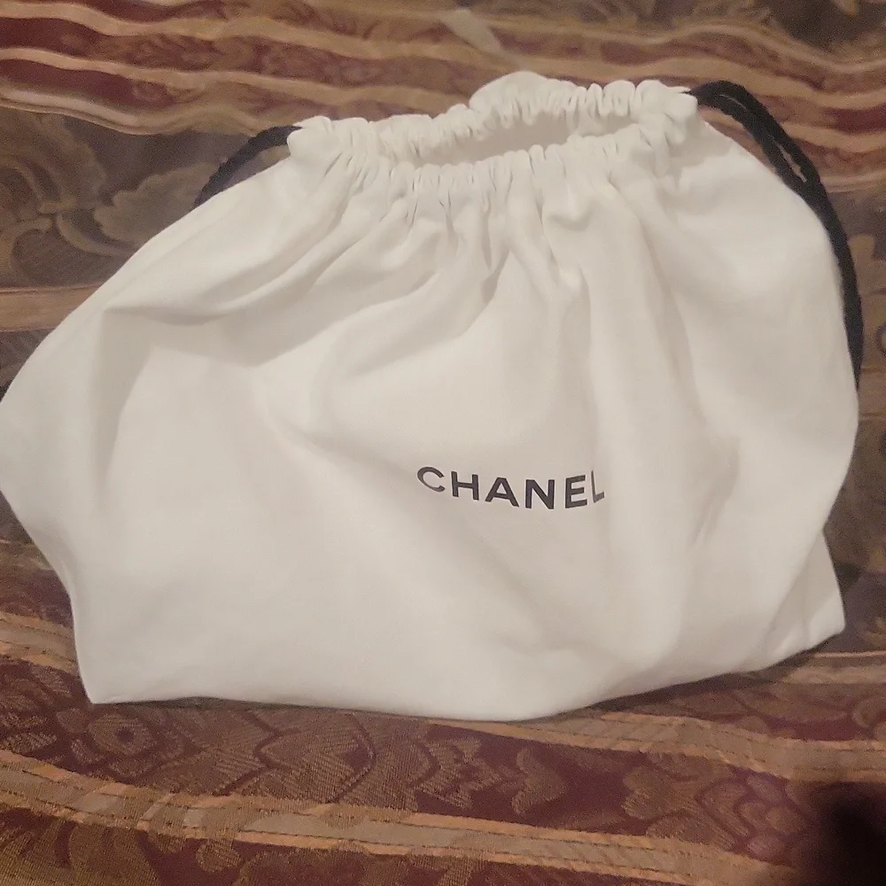 CHANEL  Duo Black Card Holder with Mirror And Chanel  Tote Fits Alot Makeup